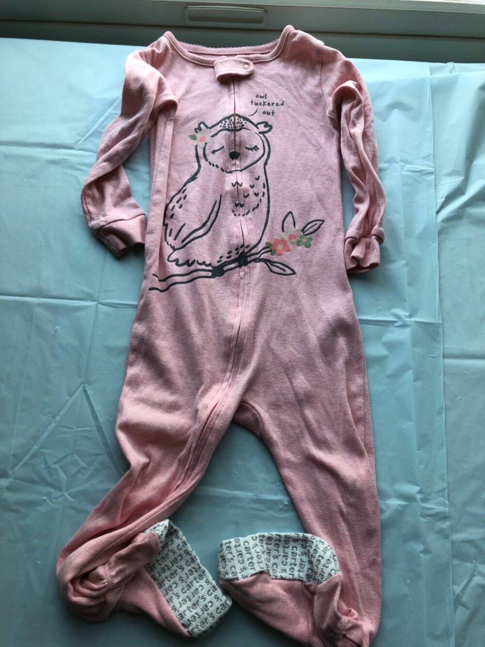 Carter's Toddler (2T/2A) Footie Pajamas; Pink w/owl; Like new condition; Comfy